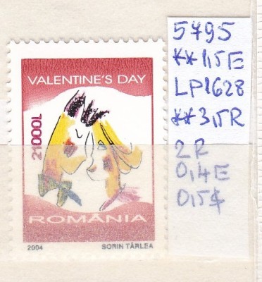 2004 Ziua Indragostitilor LP1628 MNH Pret 1,9+1Lei foto