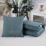 Perna si pilota, 2 in 1, dimensiuni 40 x 40 x 10 cm sau 110 x 150 cm, din material textil, cu 2 fermoare metalice bidirectionale, pentru auto, birou,