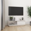VidaXL Comodă TV, alb, 110x30x33,5 cm, lemn masiv de pin