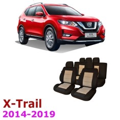 Huse scaune deidicate NISSAN X-TRAIL T32 2014 - 2019 Negru+Bej