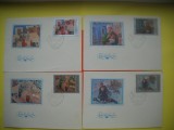 HOPCT PLIC FDC S NR 334 SET 4 FDC -PADURI 1980 -LIECHTENSTEIN -NECIRCULAT