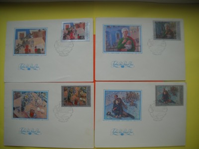 HOPCT PLIC FDC S NR 334 SET 4 FDC -PADURI 1980 -LIECHTENSTEIN -NECIRCULAT foto