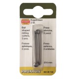 Set freze extradure din otel-wolfram-vanadiu de forma sferica globulara Micromot Proxxon 28725, O6 mm, 2 bucati
