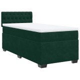 Cumpara ieftin Pat continental cu saltea, verde inchis, 80x200 cm, catifea