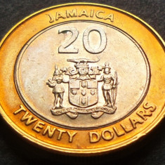 Moneda exotica - bimetal 20 DOLARI - JAMAICA, anul 2001 *cod 3320