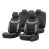 Set huse scaune indibidual Gri compatibile VW Passat B6 (2005-2010)Piele+Textil (Compatibile cu sistem AIRBAG), Umbrella