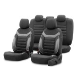 Cumpara ieftin Set huse scaune indibidual Gri compatibile VW Passat B6 (2005-2010)Piele+Textil (Compatibile cu sistem AIRBAG), Umbrella