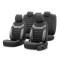 Set huse scaune indibidual Gri compatibile VW Passat B6 (2005-2010)Piele+Textil (Compatibile cu sistem AIRBAG)