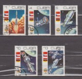 A12 S3 6 - Timbre foarte vechi - Cuba - cosmos - statii spatiale, Spatiu, Stampilat