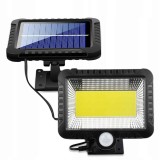 Cumpara ieftin Lampa Solara LED COB 10W cu Senzor Miscare si Panou Solar, 100 LED, IP44, Rohs, Lumina Exterior, Alb