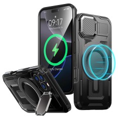 Husa pentru iphone 16 pro - armorvault magsafe a?? protecE?ie E?i funcE?ionalitate de top, negru foto