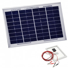 Panou Solar Fotovoltaic 50W 36 Celule 67x54cm Cablu Clesti 12V foto