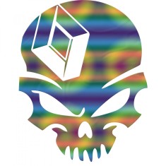 Sticker Renault Skull , Autocolant Auto cu Design Skull pentru Pasionatii Renault