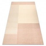 Covor din l&acirc;nă FLUX 461.9.AE200 OSTA - Geometric, structural, loft bej / roz, 80x140 cm