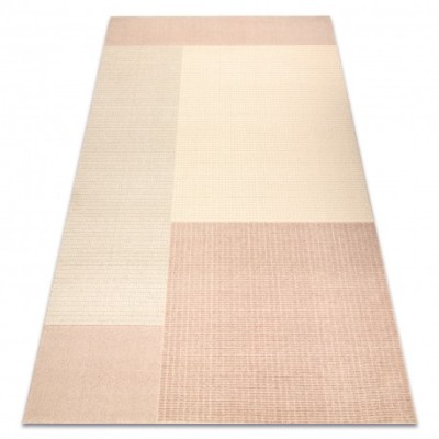 Covor din l&amp;acirc;nă FLUX 461.9.AE200 OSTA - Geometric, structural, loft bej / roz, 60x120 cm foto