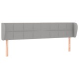 Cumpara ieftin Tablie de pat cu aripioare gri deschis 183x23x78/88 cm textil