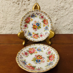 2 FARFURIOARE-PORTELAN FIN ENGLEZESC-ROYAL GRAFTON-FINE BONE CHINA- MALVERN 10CM