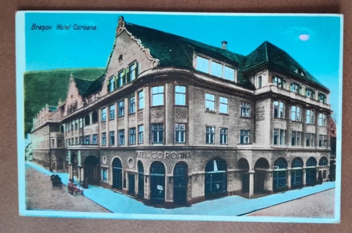 Carte postala, Brasov hotel Corona, 1930
