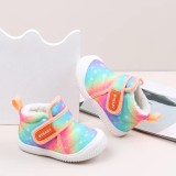 Ghete de iarna pentru copii, imprimeu curcubeu (Marime Disponibila: Marimea 28)