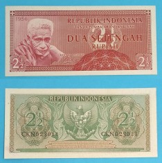Indonezia 2.5 Rupiah 1956 &amp;#039;Garuda Pancasila&amp;#039; aUNC+ serie: CKN023011 p#75 foto