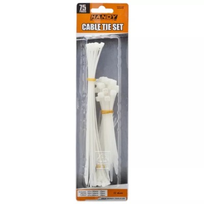 Coliere plastic albe 75buc Handy foto