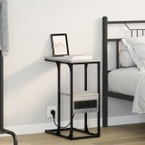 vidaXL Noptieră cu sertar sonoma gri 41.5 x 26 x 60.5 cm Lemn compozit