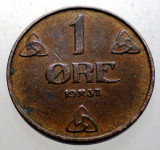 7.273 NORVEGIA 1 ORE 1937, Europa, Bronz