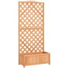 Outsunny Jardinieră cu Grilaj pentru Plante Cățărătoare și Bază Spațioasă, 76x36x170 cm, Maro | Aosom Romania