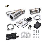 Kit clapeta evacuare auto Cut-Off Valve 63 mm din inox, cu telecomanda si colier V-Band