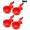 Set 4 boluri de apa pentru pasari, 10.5 x 6.5 x 4 cm, Rosu