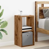 vidaXL Noptieră cu sertar Lemn vechi 30,5 x 27 x 59,5 cm Lemn compozit 8000624