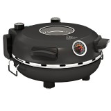 HOMCOM Cuptor Electric pentru Pizza 1200W cu Fereastră Transparentă și Cronometru Negru | Aosom Romania