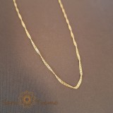 Cumpara ieftin Lantisor rasucit placat cu aur Twisty Twist - 50 cm