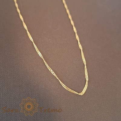 Lantisor rasucit placat cu aur Twisty Twist - 50 cm foto