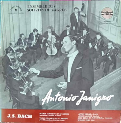 Disc vinil, LP. Double Concerto En R&amp;eacute; Mineur. Tripple Concerto En La Mineur-Jean-Sebastien Bach, Ensemble -242597 foto