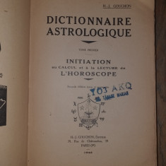 Dictionar astrologic, INITIERE IN CALCULUL SI CITIREA HOROSCOPULUI, 1942