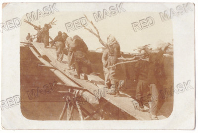 -3753 - CERNAVODA, The cargo of the sled - old postcard, real Photo - unused foto