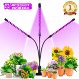 Lampa UV pentru cresterea plantelor cu 3 picioare , temporizator, corp reglabil, clips si adaptor USB, lumina UV , Ej-Products