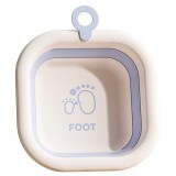 Cada pliabila pentru baie pentru copii, flippy, cadita pentru bebelusi, model patrat pentru picioare, albastru, 30x30x3.5 cm, 3.5 l