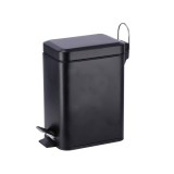 Cumpara ieftin Cos gunoi cu clapeta fier negru 24,5 x 12 x 25 cm, 3 L