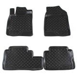 Covorase Auto Cauciuc Tip Tavita Chevrolet Captiva 2006-2015 + Protectie Tunel Spate, Negre, ALM