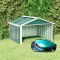 Gossi Șopron gradina pt. robot de gazon verde 92x97x63 cm otel zincat
