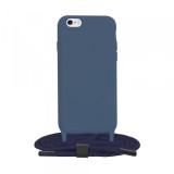Husa pentru Apple iPhone 6 / 6s, Techsuit, Crossbody Lanyard, Albastra