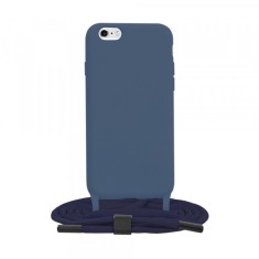 Husa pentru Apple iPhone 6 / 6s, Techsuit, Crossbody Lanyard, Albastra foto