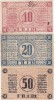 Asignata Timisoara 1919: 10, 20, 50 Fileri (VF/F) - Romania Bancnote