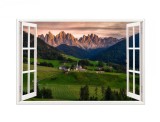 Autocolant decorativ, Fereastra, Multicolor, 83 cm, 676STC, natura si peisaje, Oem