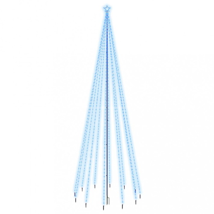 Brad de Craciun cu tarus, 732 LED-uri, albastru, 500 cm