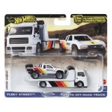HOT WHEELS TRANSPORTATOR FLEET STREET CU MASINUTA TOYOTA OFF ROAD TRUCK SCARA 1: 64