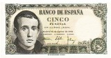 Spania 5 Pesetas 1951 P-140a aUNC Seria 6253933