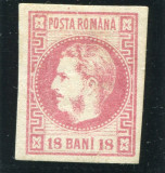 1868 , Lp 24 , Carol I cu favoriti 18 Bani - M.V.L.H.